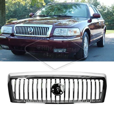 Chrome Front Bumper Grille Grill For 2006-2010 Mercury Grand Marquis • $89.50