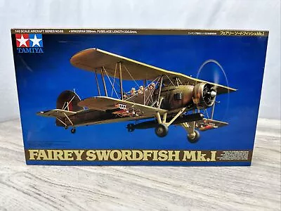 Tamiya 1/48 Fairey Swordfish Mk.I WWII British Biplane Plus Extras!  Complete • $69