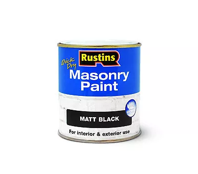 Rustins Quick Dry Masonry Paint Matt Finish All 4 Colours 250ml & 500ml • £7.20