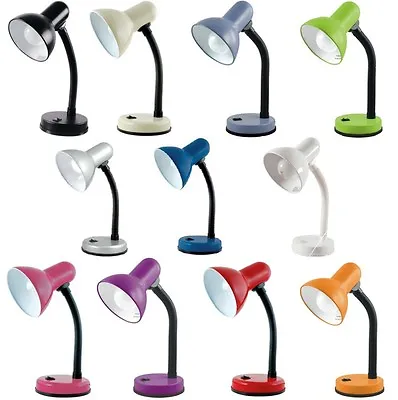 £9.90 • Buy Table Lamps Flexi Desk Lamp Reading Study Office Bedroom Bed Side Night Light