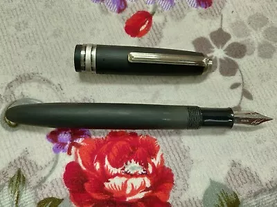 Handmade Charcoal Black Ebonite Fountain Pen Flex Nib Converter Vintage Look New • $26.60