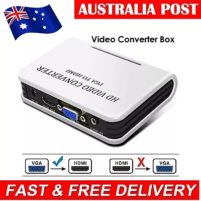 VGA TO HDMI 1080P Full HD HDTV Video Audio Converter Adapter Box For Laptop DVD • $26.99