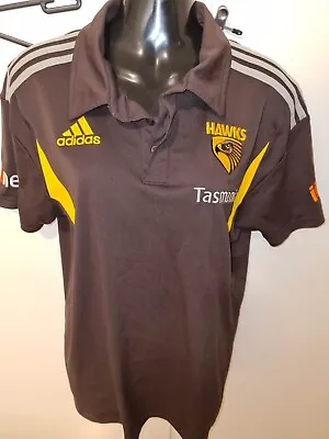 $34.99 • Buy Adidas Hawks Hawthorn Afl On Field Team Gear Polo Shirt Mens Size Medium