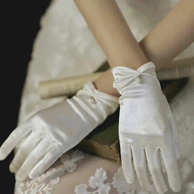 £5.50 • Buy Womens Ladies Short Opera Evening Gloves Satin Elegant Party Dress Wedding ♬