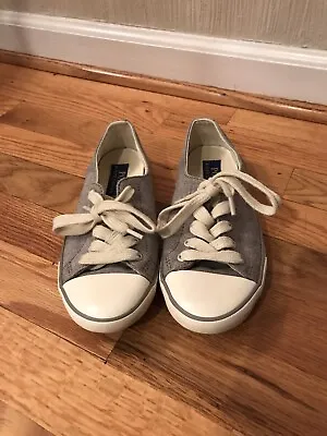 $12 • Buy Womens Polo Ralph Lauren Sneakers Shoes Grey Low Top Lace Up 6.5 B