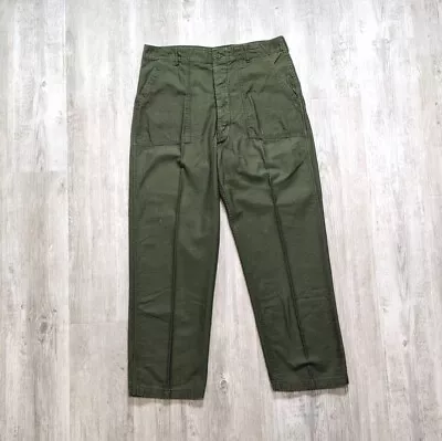 Vintage 1966 Vietnam Era Sateen OG-107 Fatigue Pants Trousers 40x33 (38x31.5) • $120