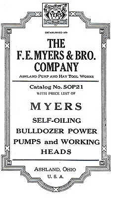 F E Myers Water Well Pumps Hit Miss Engine Powered Bulldozer Motor Tractor Gas • $13.35