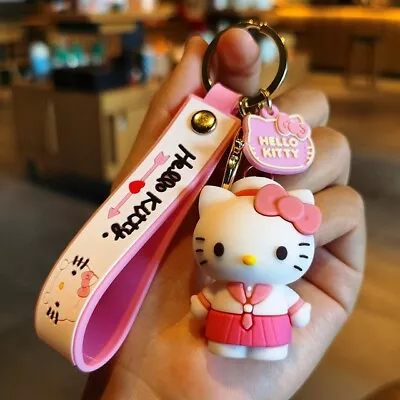 Hello Kitty Tie Keyring Keychain Key Fob Bag Charm Pendant • £5.29