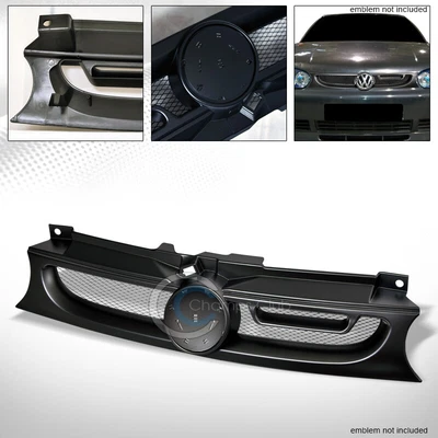 $44.95 • Buy For 99-06 VW Golf MK4 Matte Blk AB-T Style Aluminum Mesh Front Bumper Grille ABS