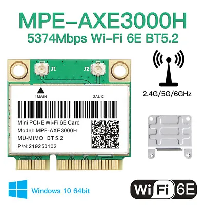 WiFi 6E Mini PCI-E Wireless Network Card 802.11AX PCIe WiFi Bluetooth PC Adapter • $18.39