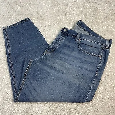 Old Navy High Rise Slouchy Taper Denim Jeans Crop Medium Wash Size 18 NWT (A) • $19.99