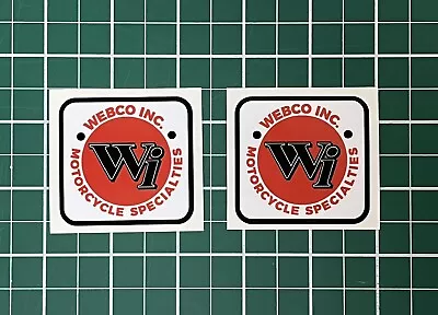 Pair Of Webco Square Vinyl Decal Sticker Vintage Motorcross VMX AHRMA • $10.99