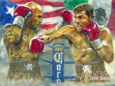 CANELO Vs COTTO Official Onsite Fight Poster By Richard T. Slone. • $24.95