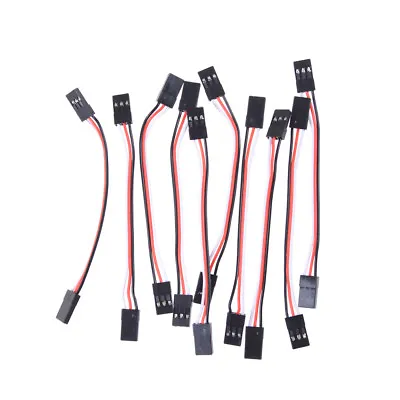 £5.39 • Buy 10Pcs 10cm 26AWG To Male JR Plug Servo Extension Lead Wire Cable)