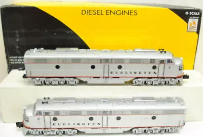 K-Line K28131O-Gauge CB&Q E8 AA Diesel Locomotive Set W/TMCC & RS #9966 & #9967 • $656.99