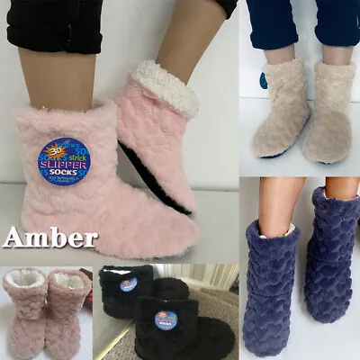 £6.99 • Buy Ladies Slippers Womens Boots Ankle Indoor Outdoor Winter Warm Fur Booties Size