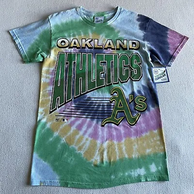 47 Brand Vintage Tubular Oakland Athletics Tie Dye T Shirt Mens Size Small • $12.99