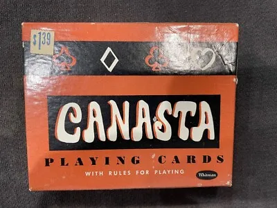 Vintage Canasta Playing Cards Double Deck Whitman Publishing With Rules • $10.49