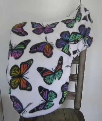 Horse Stock / Western / Swinging Fender Saddle Cover FREE EMBROIDERY Butterflies • $39