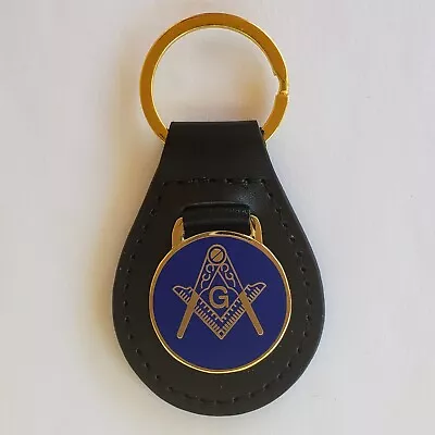 Masonic Leather Key Chain Fob (SCA-4025) Mason Freemason • $8.99