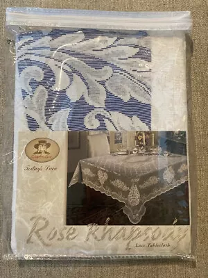 Quaker Lace Tablecloth Rose Rhapsody 70  X 108  Oblong NEW • $34