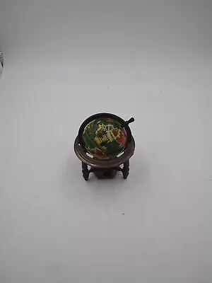 Vintage Miniature Die-Cast Metal Spinning World Globe 1/6th Scale Sharpener  • $12.89