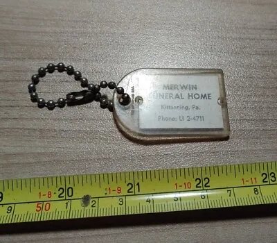 Vintage Merwin Funeral Home Kittanning Lenticular Flicker Advertising Keychain • $14.99