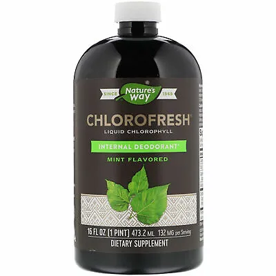 £27.49 • Buy Nature's Way, Chlorofresh, Liquid Chlorophyll Mint Flavour 16 Fl Oz(473 Ml)