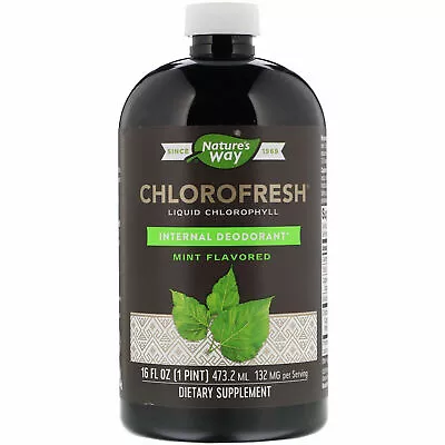 Nature's Way Chlorofresh Liquid Chlorophyll Mint Flavour 16 Fl Oz(473 Ml) • £45