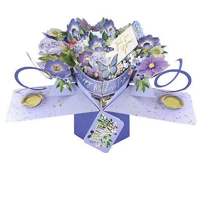 Happy Mother's Day Pop Up Bouquet Flowers Mother's Day Greeting Card 3D Cards • £6.99