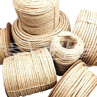 £5.59 • Buy 10mm, NEW NATURAL SISAL ROPE COILS, DECKING, GARDEN, CAT SCRATCHING POST PARROT