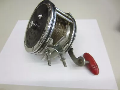 Vintage Penn No. 49 DEEP SEA Fishing Reel Red Handle • $49.99