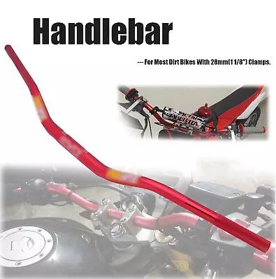 1 1/8  Handlebar Dirt Bike Handle Bar For Pit Bike Off Road ATV Motorcycle Red • $32.99