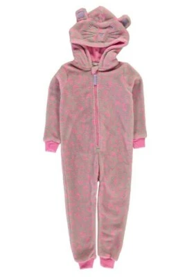£2.50 • Buy FLEECE SLEEPSUIT Age 1 - 2 Girls ALL IN ONE Baby 12 - 24 Months CRAFTED Ears