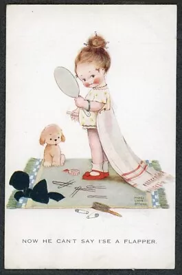 Mabel Lucie Attwell Children’s Artist Can’t Say I’se A Flapper Girl Mirror Puppy • £6