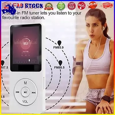 # MP3 Player 64GB Music Player Bluetooth-Compatible 5.0 With Speaker(White) • $23.58