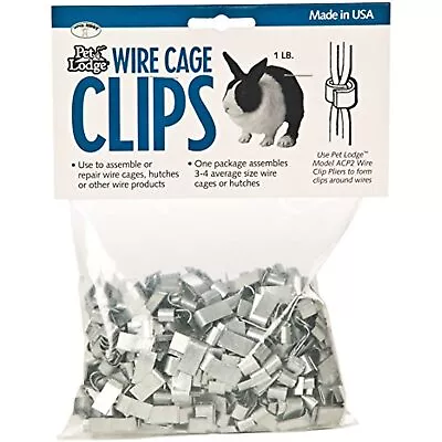 Pet Lodge Wire Cage Clips Metal Clips For Assembling & Repairing Rabbit Hutches • £18.96