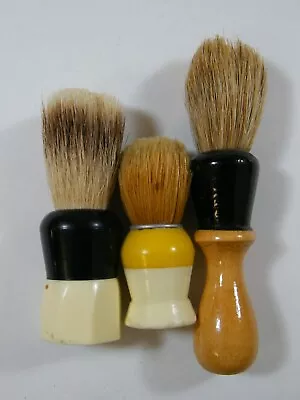 (3) Vintage Shaving Brushes 1 Made Rite Badger 2 No Markings • $29.40