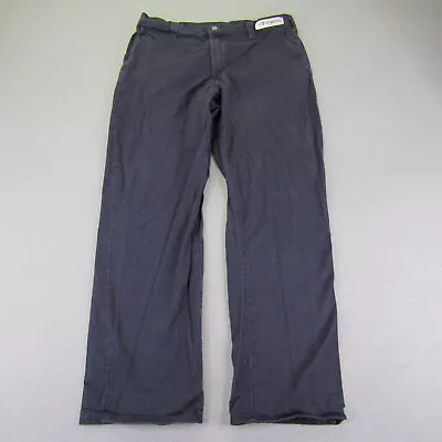 Bulwark Pants Mens 34x32 Navy Blue FR Flame Resistant Chino Mechanic Workwear • $24.97