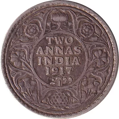British India - 2 Annas - George V - 1917 - No860 • $5