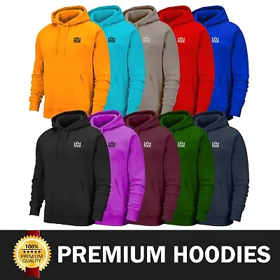 Kingdom GB Mens Hoodies Sweatshirt Top Hoody Fleece Stylish Plain Hooded Jumper • £14.99