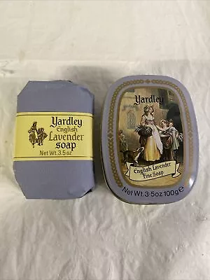 Vintage Yardley English Lavender Fine Bar Soap In Special Collection Metal Tin • $15