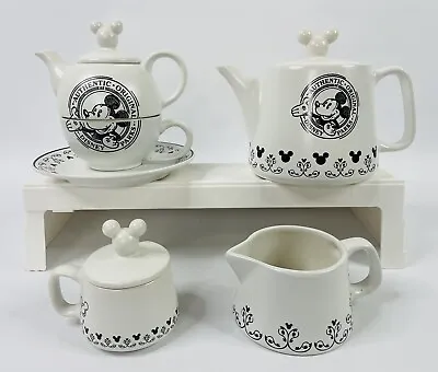 Disney Parks Exclusive 9pc Mickey Mouse Stackable Porcelain Tea Set • $66.76