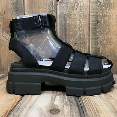 New Ugg Ashton Strappy Black Platform Gladiator Sandals Women Us 9 Eu 40 • $99