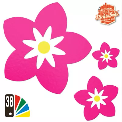 25 DAISY FLOWER STICKERS DECALS For Car | Wall | Home - 38 Colours (S12) • £4.95