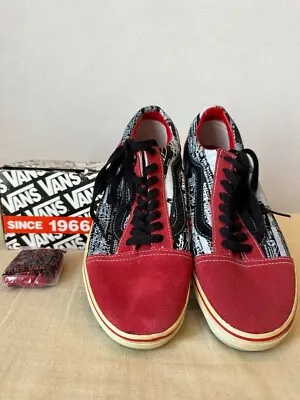 VANS Supreme Skate Old Skool Sneakers Shoes Men US 9.5 Red White Rare From Japan • $437.64
