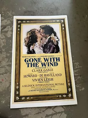 Gone With The Wind Vintage Clark Gable Vivien Leigh Movie Poster Print • $5