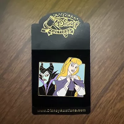 Disney Auctions Square Pin On Card Maleficent And Aurora LE 1000 Read Details • $40