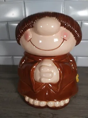 American Greetings Ceramic Cookie Jar Sherman On The Mount Monk Cartoon 1983 • $89.99