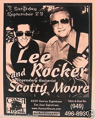 LEE ROCKER & SCOTTY MOORE 2000 CONCERT TOUR POSTER - Stray Cats Elvis Presley  • $19.19